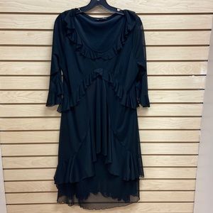 Fluide women rich looking dress Made in France Size USA XXL